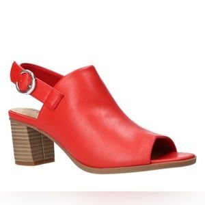 Easy Street Anarose Slingback Block Heel Sandals